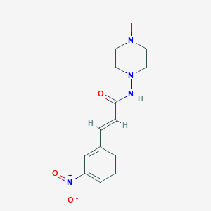 molecular formula C14H18N4O3 B10956652 (2E)-N-(4-methylpiperazin-1-yl)-3-(3-nitrophenyl)prop-2-enamide 