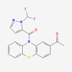 1-(10-{[1-(difluoromethyl)-1H-pyrazol-5-yl]carbonyl}-10H-phenothiazin-2-yl)ethanone