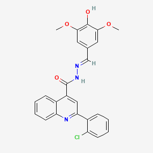 molecular formula C25H20ClN3O4 B10956665 2-(2-chlorophenyl)-N'-(4-hydroxy-3,5-dimethoxybenzylidene)-4-quinolinecarbohydrazide 