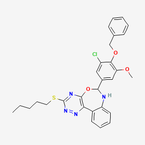 6-[4-(Benzyloxy)-3-chloro-5-methoxyphenyl]-3-(pentylsulfanyl)-6,7-dihydro[1,2,4]triazino[5,6-d][3,1]benzoxazepine