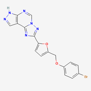 2-{5-[(4-Bromophenoxy)methyl]-2-furyl}-7H-pyrazolo[4,3-E][1,2,4]triazolo[1,5-C]pyrimidine