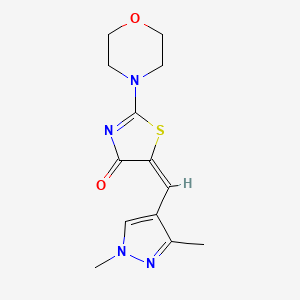 4(5H)-Thiazolone, 5-[(1,3-dimethyl-1H-pyrazol-4-yl)methylidene]-2-(4-morpholinyl)-