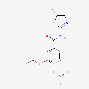 4-(difluoromethoxy)-3-ethoxy-N-(5-methyl-1,3-thiazol-2-yl)benzamide