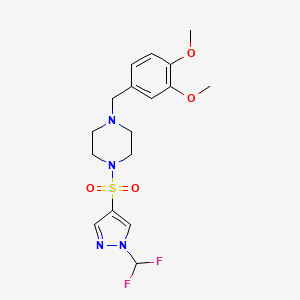 1-{[1-(difluoromethyl)-1H-pyrazol-4-yl]sulfonyl}-4-(3,4-dimethoxybenzyl)piperazine