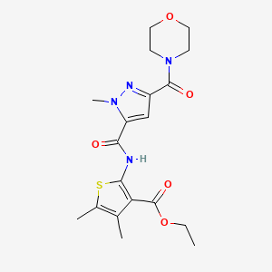 ethyl 4,5-dimethyl-2-({[1-methyl-3-(morpholin-4-ylcarbonyl)-1H-pyrazol-5-yl]carbonyl}amino)thiophene-3-carboxylate