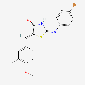 (5Z)-2-(4-bromoanilino)-5-[(4-methoxy-3-methylphenyl)methylidene]-1,3-thiazol-4-one