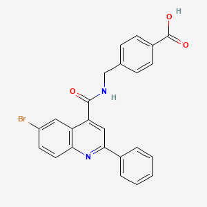 molecular formula C24H17BrN2O3 B10956760 4-({[(6-Bromo-2-phenylquinolin-4-yl)carbonyl]amino}methyl)benzoic acid 