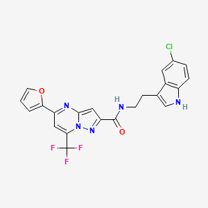 N-[2-(5-chloro-1H-indol-3-yl)ethyl]-5-(furan-2-yl)-7-(trifluoromethyl)pyrazolo[1,5-a]pyrimidine-2-carboxamide