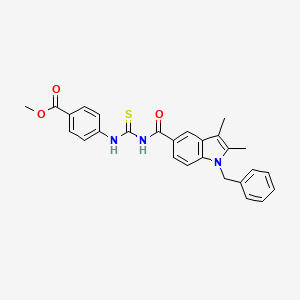 methyl 4-({[(1-benzyl-2,3-dimethyl-1H-indol-5-yl)carbonyl]carbamothioyl}amino)benzoate