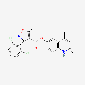 2,2,4-Trimethyl-1,2-dihydroquinolin-6-yl 3-(2,6-dichlorophenyl)-5-methylisoxazole-4-carboxylate