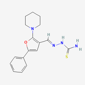 (2E)-2-{[5-phenyl-2-(piperidin-1-yl)furan-3-yl]methylidene}hydrazinecarbothioamide