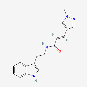 molecular formula C17H18N4O B10956901 (2E)-N-[2-(1H-indol-3-yl)ethyl]-3-(1-methyl-1H-pyrazol-4-yl)prop-2-enamide 