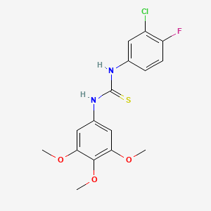 molecular formula C16H16ClFN2O3S B10956950 1-(3-Chloro-4-fluorophenyl)-3-(3,4,5-trimethoxyphenyl)thiourea 