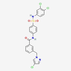 3-[(4-chloro-1H-pyrazol-1-yl)methyl]-N-{4-[(3,4-dichlorophenyl)sulfamoyl]phenyl}benzamide