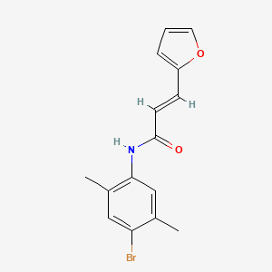 molecular formula C15H14BrNO2 B10956960 (2E)-N-(4-bromo-2,5-dimethylphenyl)-3-(furan-2-yl)prop-2-enamide 