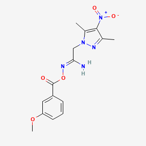 (1Z)-2-(3,5-dimethyl-4-nitro-1H-pyrazol-1-yl)-N'-{[(3-methoxyphenyl)carbonyl]oxy}ethanimidamide