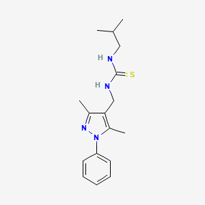 1-[(3,5-dimethyl-1-phenyl-1H-pyrazol-4-yl)methyl]-3-(2-methylpropyl)thiourea