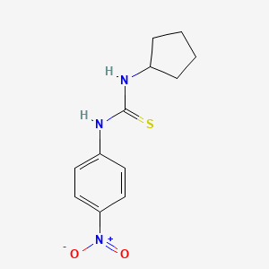 molecular formula C12H15N3O2S B10957007 1-Cyclopentyl-3-(4-nitrophenyl)thiourea 