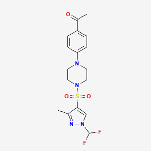 1-[4-(4-{[1-(difluoromethyl)-3-methyl-1H-pyrazol-4-yl]sulfonyl}piperazin-1-yl)phenyl]ethanone