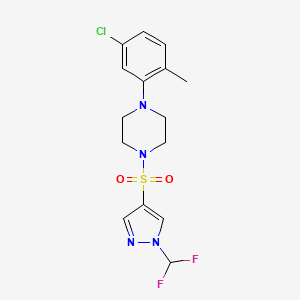 1-(5-chloro-2-methylphenyl)-4-{[1-(difluoromethyl)-1H-pyrazol-4-yl]sulfonyl}piperazine