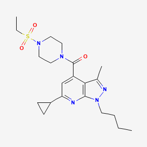 molecular formula C21H31N5O3S B10957042 (1-butyl-6-cyclopropyl-3-methyl-1H-pyrazolo[3,4-b]pyridin-4-yl)[4-(ethylsulfonyl)piperazin-1-yl]methanone 