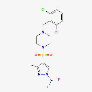 1-(2,6-dichlorobenzyl)-4-{[1-(difluoromethyl)-3-methyl-1H-pyrazol-4-yl]sulfonyl}piperazine