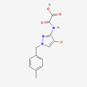 {[4-bromo-1-(4-methylbenzyl)-1H-pyrazol-3-yl]amino}(oxo)acetic acid