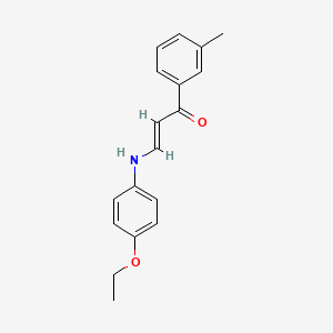 molecular formula C18H19NO2 B10957085 (2E)-3-[(4-ethoxyphenyl)amino]-1-(3-methylphenyl)prop-2-en-1-one 