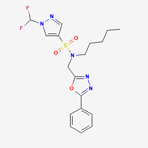 1-(difluoromethyl)-N-pentyl-N-[(5-phenyl-1,3,4-oxadiazol-2-yl)methyl]-1H-pyrazole-4-sulfonamide