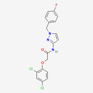 2-(2,4-dichlorophenoxy)-N-[1-(4-fluorobenzyl)-1H-pyrazol-3-yl]acetamide