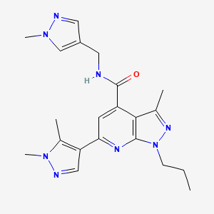 6-(1,5-dimethyl-1H-pyrazol-4-yl)-3-methyl-N-[(1-methyl-1H-pyrazol-4-yl)methyl]-1-propyl-1H-pyrazolo[3,4-b]pyridine-4-carboxamide