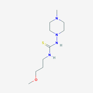 molecular formula C10H22N4OS B10957173 1-(3-Methoxypropyl)-3-(4-methylpiperazin-1-yl)thiourea 