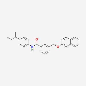 molecular formula C28H27NO2 B10957189 N-[4-(butan-2-yl)phenyl]-3-[(naphthalen-2-yloxy)methyl]benzamide 