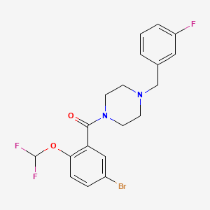 molecular formula C19H18BrF3N2O2 B10957210 [5-Bromo-2-(difluoromethoxy)phenyl][4-(3-fluorobenzyl)piperazin-1-yl]methanone 