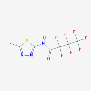 2,2,3,3,4,4,4-heptafluoro-N-(5-methyl-1,3,4-thiadiazol-2-yl)butanamide