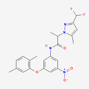 2-[3-(difluoromethyl)-5-methyl-1H-pyrazol-1-yl]-N-[3-(2,5-dimethylphenoxy)-5-nitrophenyl]propanamide