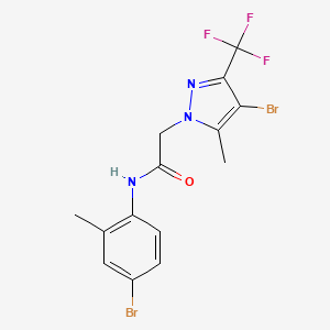 N-(4-bromo-2-methylphenyl)-2-[4-bromo-5-methyl-3-(trifluoromethyl)-1H-pyrazol-1-yl]acetamide