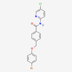 molecular formula C19H14BrClN2O2 B10957275 4-[(4-bromophenoxy)methyl]-N-(5-chloropyridin-2-yl)benzamide 