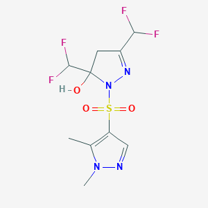 3,5-bis(difluoromethyl)-1-[(1,5-dimethyl-1H-pyrazol-4-yl)sulfonyl]-4,5-dihydro-1H-pyrazol-5-ol