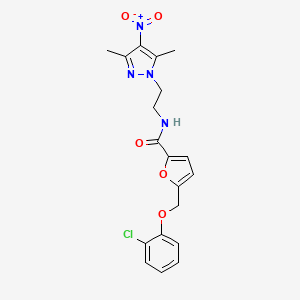 5-[(2-chlorophenoxy)methyl]-N-[2-(3,5-dimethyl-4-nitro-1H-pyrazol-1-yl)ethyl]furan-2-carboxamide