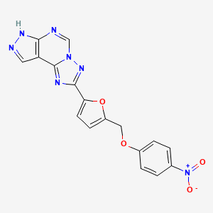 2-{5-[(4-Nitrophenoxy)methyl]-2-furyl}-7H-pyrazolo[4,3-E][1,2,4]triazolo[1,5-C]pyrimidine