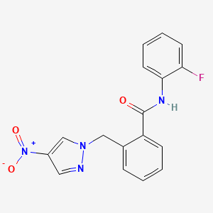 N-(2-fluorophenyl)-2-[(4-nitro-1H-pyrazol-1-yl)methyl]benzamide