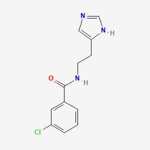 molecular formula C12H12ClN3O B10957430 3-chloro-N-[2-(1H-imidazol-4-yl)ethyl]benzamide 