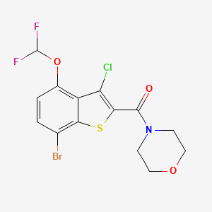 [7-Bromo-3-chloro-4-(difluoromethoxy)-1-benzothiophen-2-yl](morpholin-4-yl)methanone