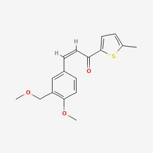 molecular formula C17H18O3S B10957444 (2Z)-3-[4-methoxy-3-(methoxymethyl)phenyl]-1-(5-methylthiophen-2-yl)prop-2-en-1-one 