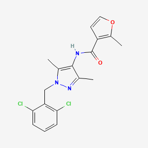 molecular formula C18H17Cl2N3O2 B10957462 N-[1-(2,6-dichlorobenzyl)-3,5-dimethyl-1H-pyrazol-4-yl]-2-methylfuran-3-carboxamide 