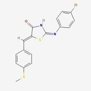 (5Z)-2-(4-bromoanilino)-5-[(4-methylsulfanylphenyl)methylidene]-1,3-thiazol-4-one