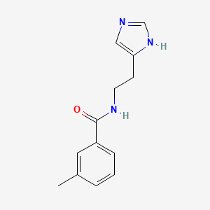 molecular formula C13H15N3O B10957483 N-[2-(1H-imidazol-4-yl)ethyl]-3-methylbenzamide 