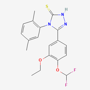 5-[4-(difluoromethoxy)-3-ethoxyphenyl]-4-(2,5-dimethylphenyl)-4H-1,2,4-triazole-3-thiol