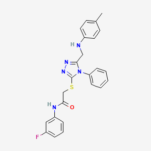 N-(3-fluorophenyl)-2-[(5-{[(4-methylphenyl)amino]methyl}-4-phenyl-4H-1,2,4-triazol-3-yl)sulfanyl]acetamide